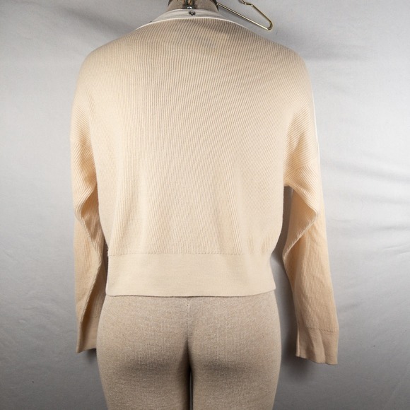 NWT Alexander Wang Merino Wool One-Shoulder Rib-Knit Pullover Sweater Snap XS - Picture 6 of 9